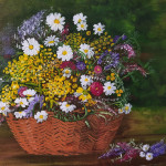 Blumenkörbchen_Gouache Antje Sylvester