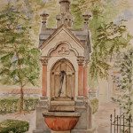 Brunnen Bornstedter Friedhof_Aquarell Antje Sylvester